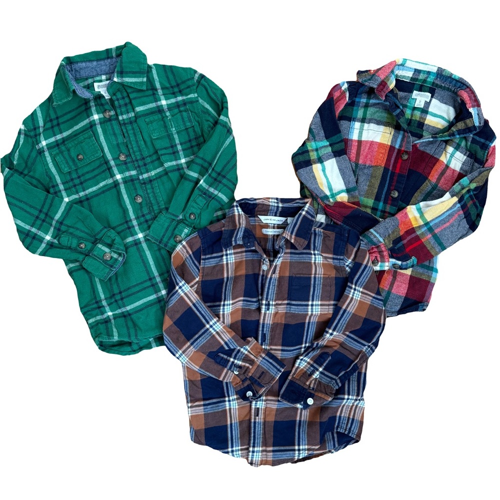 Lot of 3 Flannel Shirts
